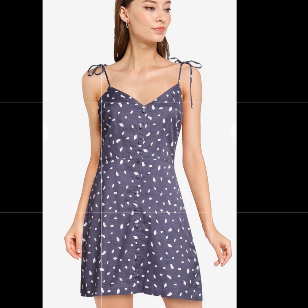 😍Abercrombie & Fitch Blue Abstract Print Dress